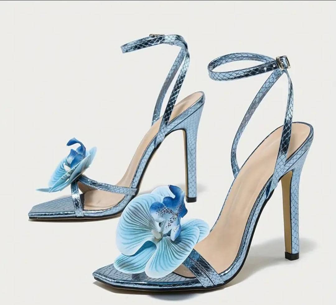 metallic stiletto sandals - Image 2