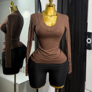 Bold Vneck long sleeve